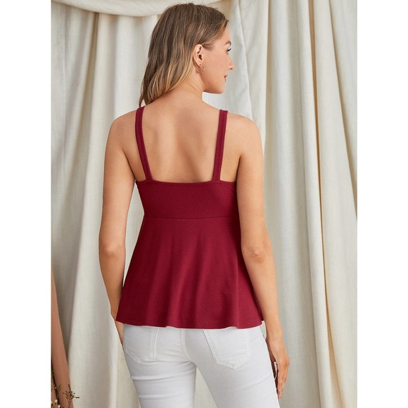 Maternity Peplum Cami Top - Picture 2 of 11